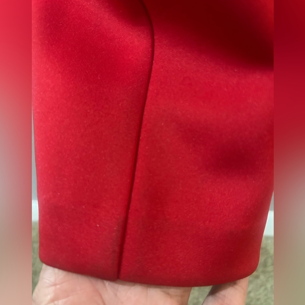 Eliza J One Shoulder Ruffle Red Gown Dress Size 16 - Picture 15 of 16